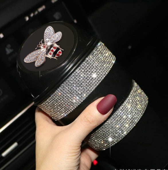 Car Trash Can Diamond Multi-function Storage Bucket