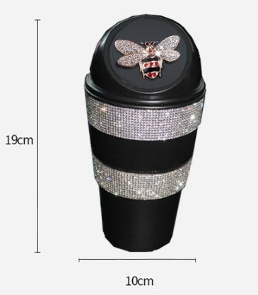 Car Trash Can Diamond Multi-function Storage Bucket