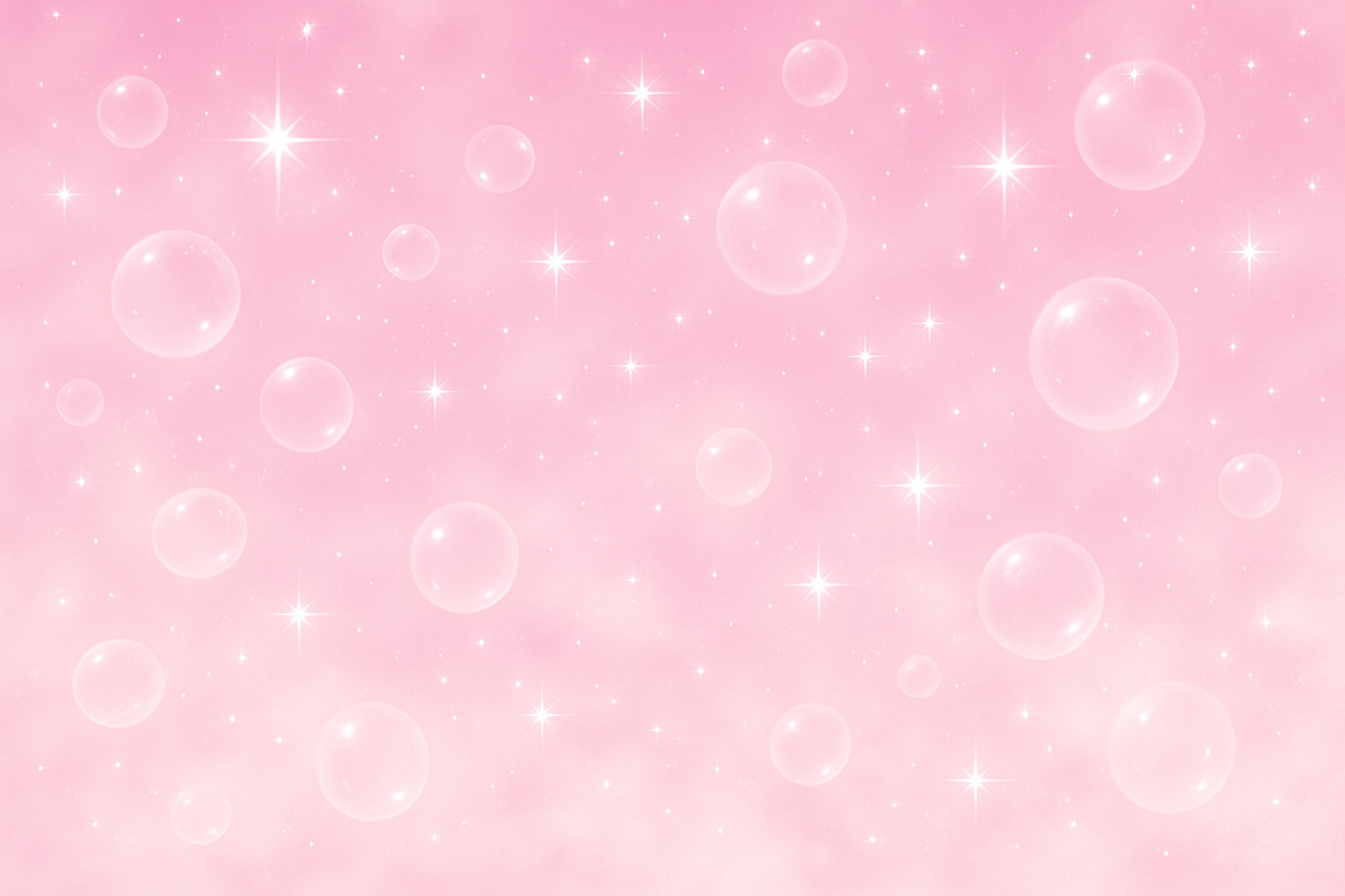 pink and white background with sparkles and bubbles. dreamy look